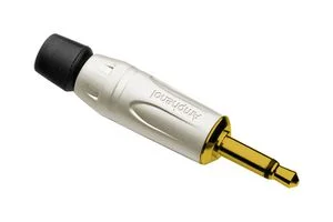 מחבר PL 3.5MM זכר מונו להלחמה לכבל - כסוף / זהב - AMPHENOL