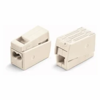מחבר טרמינל בלוק - CAGE CLAMP 224 - קשיח כפול / גמיש - בידוד לבן