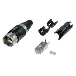 מחבר תעשייתי RJ45 - זכר ללחיצה לכבל - NE8MC6-MO - CAT6