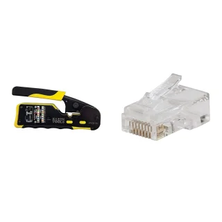 חבילת מחברים CAT5E - PASS-THRU - RJ45 8P8C