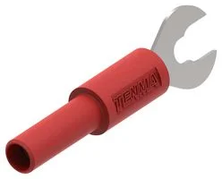 כבל בדיקה - 4MM PLUG ~ 4MM PLUG 0.5M - בידוד אדום