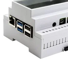 קופסת זיווד - RASPBERRY PI 4 DIN RAIL ENCLOSURE - CLEAR