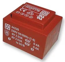 שנאי יצוק למעגל מודפס - 230V ⇒ 24V - 208MA / 5VA