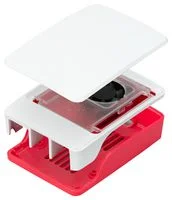 מארז ל-Raspberry Pi 5 Model B - פלסטיק אדום-לבן