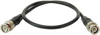 כבל קואקסיאלי RG58/U 50ohm 1 מטר - BNC זכר ישר - BNC זכר ישר