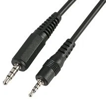כבל אודיו/וידאו - 3.5mm 4 פינים ל-2.5mm 4 פינים, 1.8 מטר