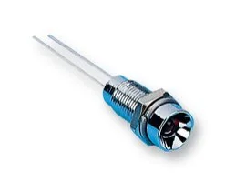 נורית חיווי LED אדום, 2.6VDC, קוטר 6mm, להרכבה בפנל