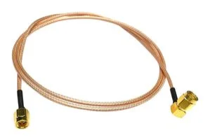 כבל קואקסיאלי RG316 - אורך 1.5m - SMA ישר ל-SMA זוויתי