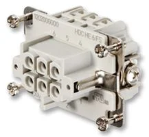 מחבר HD - נקבה להברגה לכבל - 6 מגעים - HDC HE 6 FS
