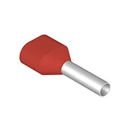 סופיות מבודדות כפולות לכבל 1.0MM² - אדום - 100 יחידות
