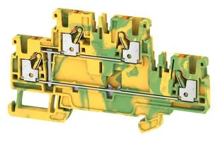 מחבר טרמינל בלוק לפס דין - 4WAY , 2.5MM² , 300A , 800V , YL/GN