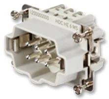 מחבר HD - זכר להברגה לכבל - 6 מגעים - HDC HE 6 MS