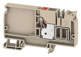 מחבר טרמינל בלוק לפס דין - 2WAY , 10MM² , 57A , 800V , GREY