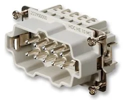 מחבר HD - זכר להברגה לכבל - 10 מגעים - HDC HE 10 MS