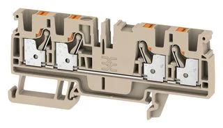 מחבר טרמינל בלוק לפס דין - 4WAY , 4MM² , 32A , 800V , GREY