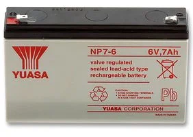 סוללה נטענת 6V 7Ah - עופרת-חומצה VRLA - חיבור מהיר