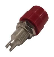 מחבר בננה 60V 32A - שקע הברגה אדום