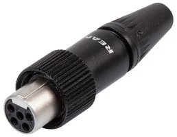 מחבר MINI XLR עם הברגה - נקבה להלחמה לכבל - 5 מגעים