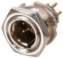 מחבר MINI XLR עם הברגה - זכר להלחמה לפנל - 5 מגעים