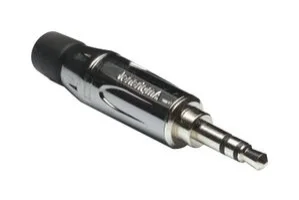 מחבר PL 3.5MM זכר סטריאו להלחמה לכבל - כרום / זהב - AMPHENOL