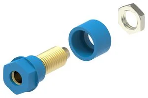 שקע בננה 4MM להברגה לפנל - בידוד כחול - TENMA 72-14142