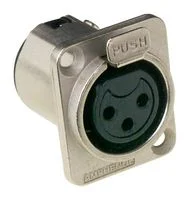 מחבר XLR 3 פינים נקבה להתקנת פנל