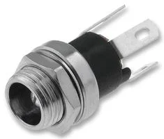 שקע DC להלחמה לפנל - קוטר פנימי 2.5MM