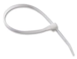 אזיקונים לבנים מפלסטיק - 250MM X 4.8MM כמות בחבילה: 100