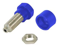 שקע בננה 4MM להברגה לפנל - בידוד כחול