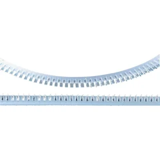 מגן סף לבן מחורץ , פנל HELLERMANNTYTON G51PA , 0.4MM ~ 1.3MM