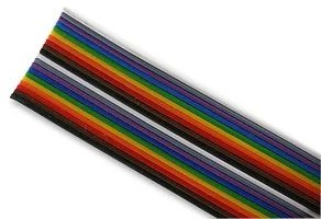 כבל שטוח צבעוני - 10 גידים - מרווח מגעים 1.55MM