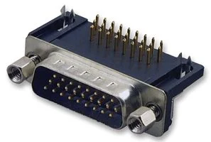 מחבר D-TYPE HIGH DENSITY זוויתי למעגל מודפס - זכר 78 מגעים