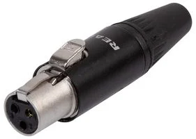 מחבר MINI XLR - נקבה להלחמה לכבל - 3 מגעים