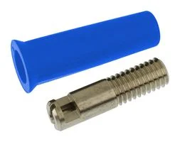 שקע בננה 4MM להלחמה לכבל - בידוד כחול