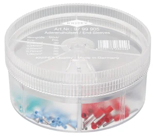 קיט 150 סופיות מבודדות לכבל - KNIPEX - 0.25MM² ~ 1.0MM²