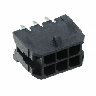 מחבר MOLEX להלחמה למעגל מודפס - סדרת MICRO-FIT - זכר 12 מגעים
