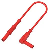 כבל בדיקה מבודד - 4MM PLUG ~ 4MM R/A PLUG 1M - בידוד אדום