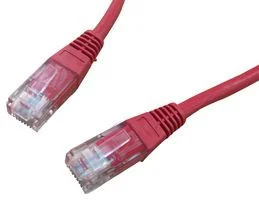 כבל רשת יצוק CAT5E 0.5M - בידוד אדום