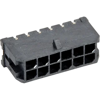 מחבר MOLEX להלחמה למעגל מודפס - סדרת MICRO-FIT - זכר 20 מגעים