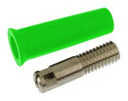 שקע בננה 4MM להלחמה לכבל - בידוד ירוק