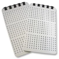 חבילת מדבקות סימון לכבלים - (25X6.5MM - (0~9
