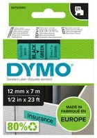 סרט פלסטיק דביק - 12MM X 7M - D1 - שחור / ירוק