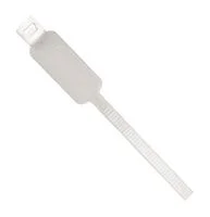 אזיקונים לבנים מפלסטיק עם תווית סימון - 200MM X 4.6MM