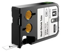 סרט שרוול מתכווץ בחום - 12MM X 2.7M - שחור על לבן