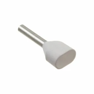 סופיות מבודדות כפולות לכבל 0.50MM² - לבן - 100 יחידות
