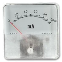 מד זרם (אמפרמטר) אנלוגי - 45MM X 45MM , 0-3A