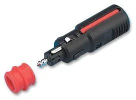 מחבר מצת רכב - זכר להברגה לכבל - ללא פיוז - 16A - 6V ~ 24V