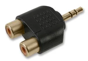 מתאם 3.5MM STEREO PLUG - 2XRCA SOCKETS