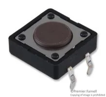 מפסק לחיצה למעגל מודפס - SPST N/O 12.0X12.0MM - ראש שטוח