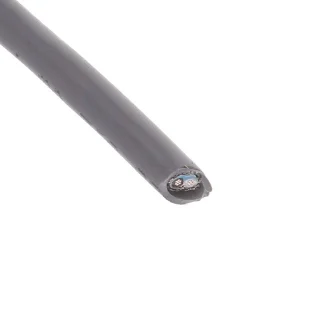 כבל רב גידי 22AWG, זוג אחד, מסוכך, 100ft, SLATE - גליל